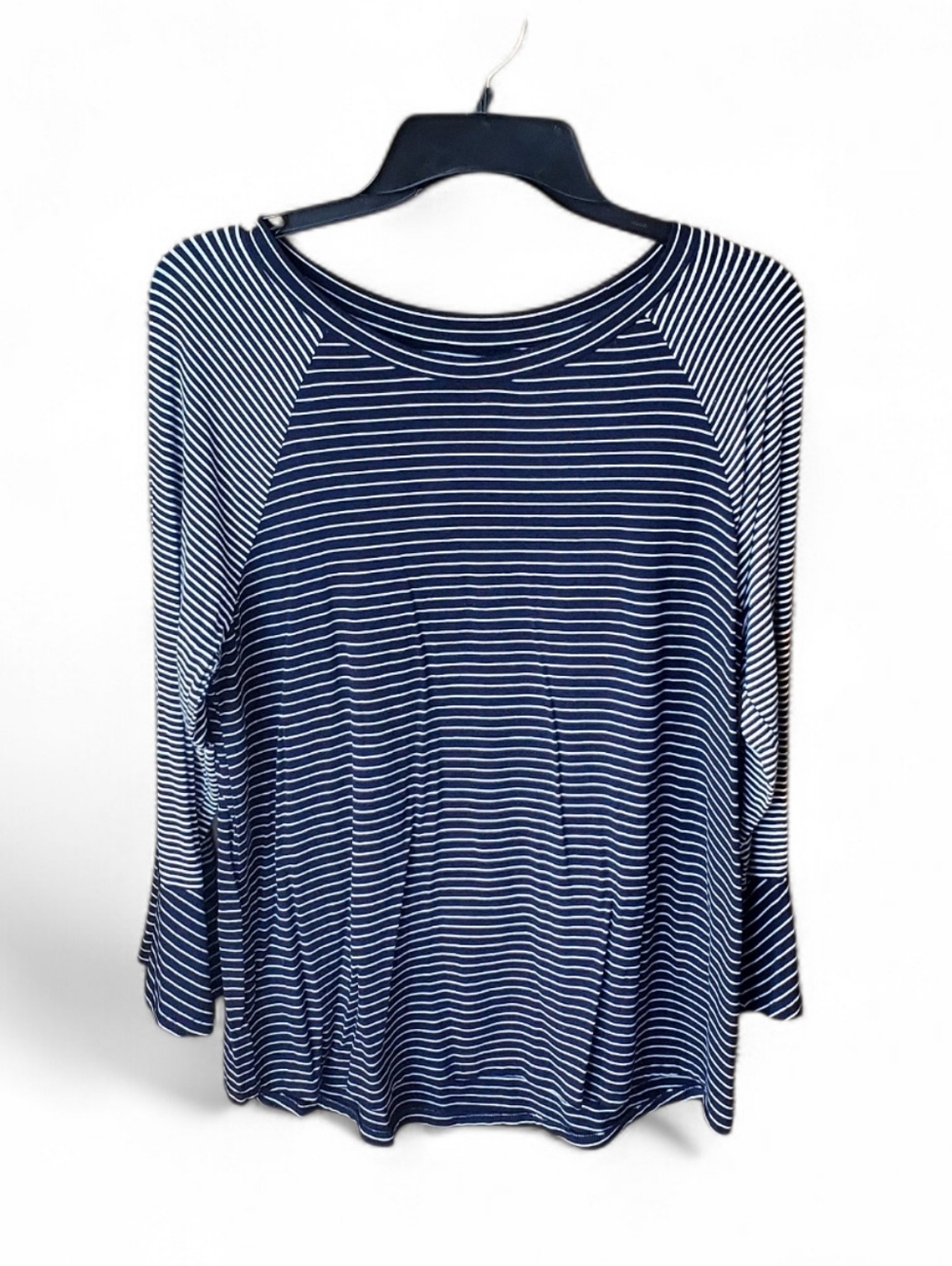 LOFT Black Striped Top M